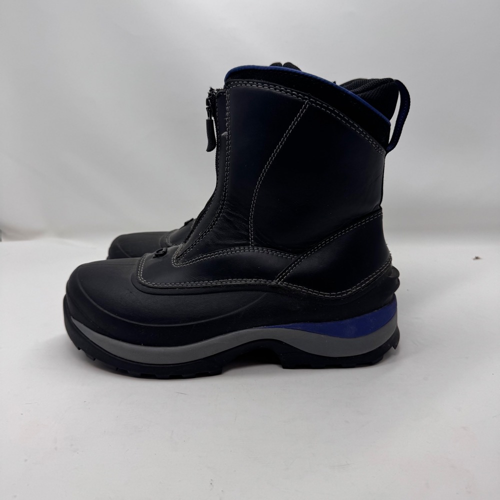 Lands' End Waterproof Primaloft Boots in black leather and rubber b6‎